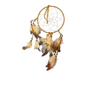 Handmade Tan Dreamcatcher Wall Hanging - Tan